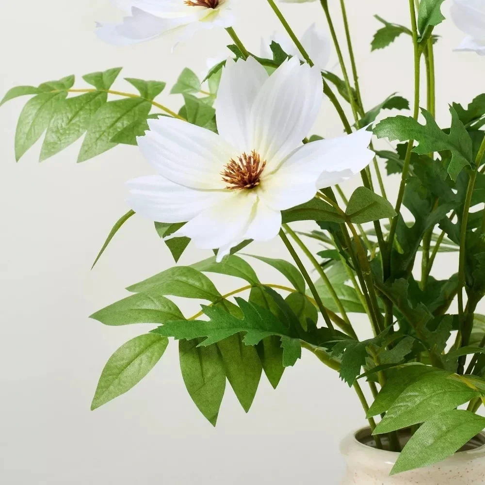 White Cosmos Floral Arrangement‎ Ceramic Vase - Hearth & Hand Magnolia, Target